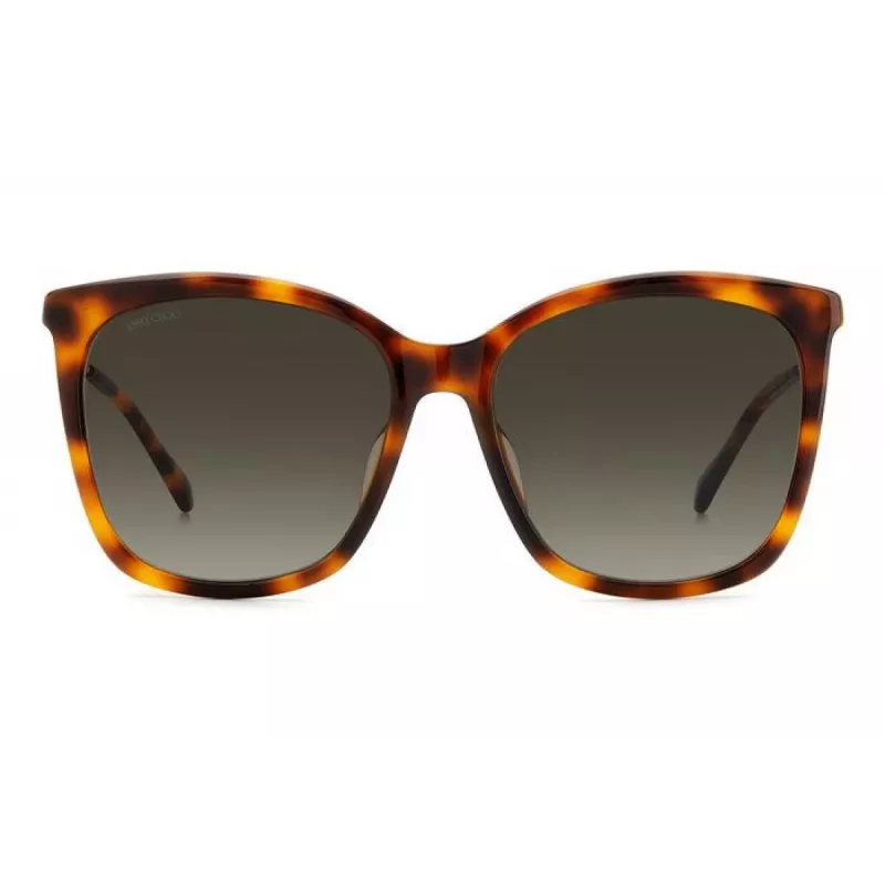JIMMY CHOO NEREA akiniai NEREAGS05LHA Moteriški Cat-Eye Acetatas Juoda Pilka 55/20/144 mm