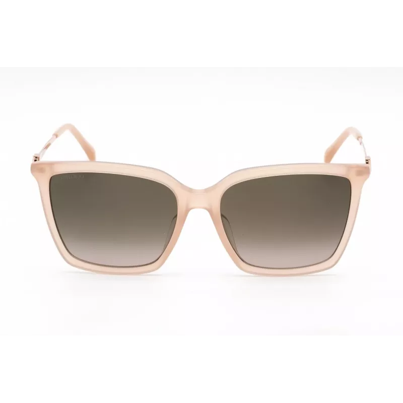 JIMMY CHOO TOTTA-G-S-FWM Moteriški Akiniai nuo Saulės - Juodas Acetato Rėmelis, Pilki Gradientiniai Lęšiai, 56mm