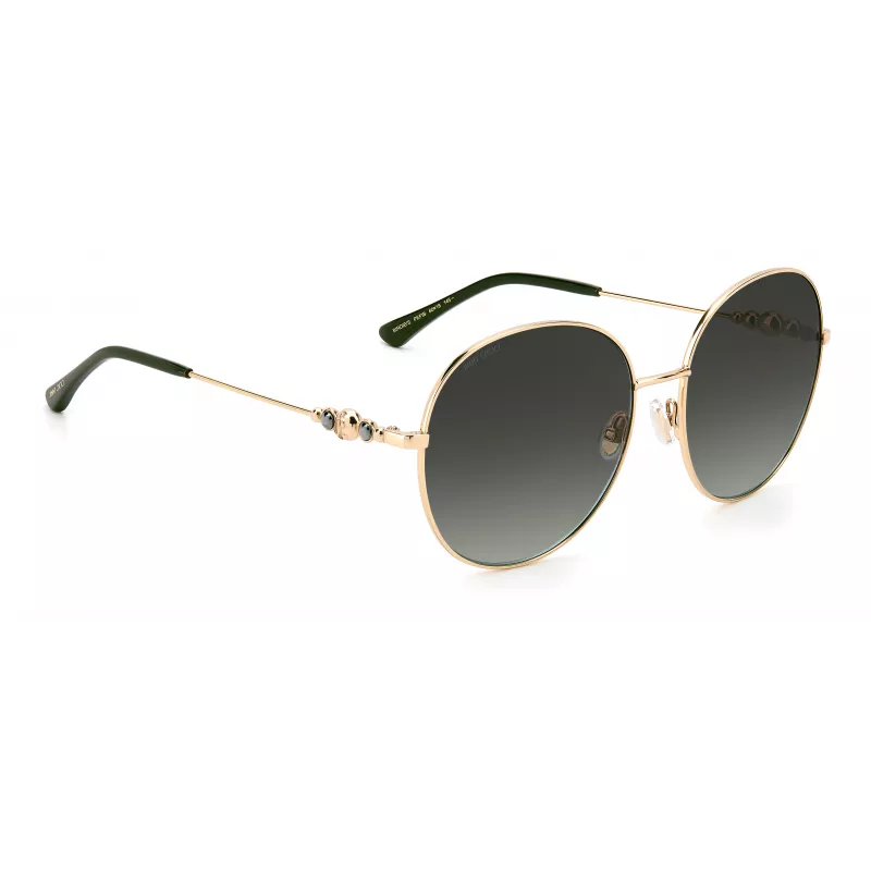 JIMMY CHOO BIRDIESPEFIB Moteriški Akiniai nuo Saulės - Oversized Square Cat-Eye Acetate Rėmelis - 60/18/145 mm - UV400 Apsauga