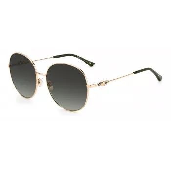 JIMMY CHOO BIRDIESPEFIB Moteriški Akiniai nuo Saulės - Oversized Square Cat-Eye Acetate Rėmelis - 60/18/145 mm - UV400 Apsauga