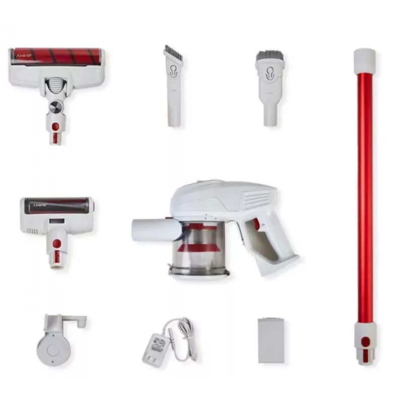 JIMMY JV51 belaidis kombinuotas dulkių siurblys (lazdinis ir rankinis), 400 W, 21,6 V, 45 min veikimo laikas, raudonas