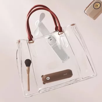 JISULIFE Nešiojamas ventiliatorius 8 Rudas - Kompaktiškas įkraunamas mini ventiliatorius su power bank funkcija