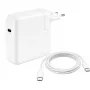 JLC 96W USB-C maitinimo adapteris su 2m USB-C kabeliu, USB PD 3.0, UK kištukas, baltas (Bulk)