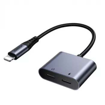 Joyroom Adapter DAC 2-in-1 Lightning to Lightning/Lightning, 60W, 0,12m, Black (JR-SY-L02)