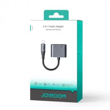 Joyroom Adapter DAC 2-in-1 Lightning to Lightning/Lightning, 60W, 0,12m, Black (JR-SY-L02)
