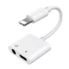 Joyroom Adapter Lightning to Lightning/ 3,5mm Mini Jack, 0,12m, White (S-Y104)