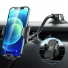 Joyroom automobilinis telefono laikiklis su lanksčia rankena prietaisų skydeliui ir langui juodas