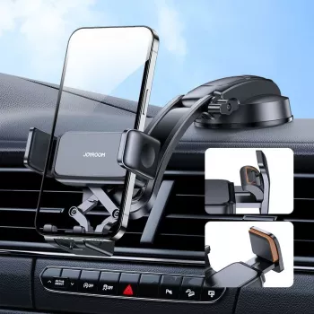 Joyroom Dashboard automobilinis telefono laikiklis – universalus pritvirtinimas prie prietaisų skydelio ar priekinio stiklo, tinka 4,7–7,2 colio išmaniesiems telefonams