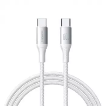 JOYROOM Flash Series USB-C į USB-C laidas A28, 60W, 480 Mbps, 2m, baltas (S-A28-CCW2)