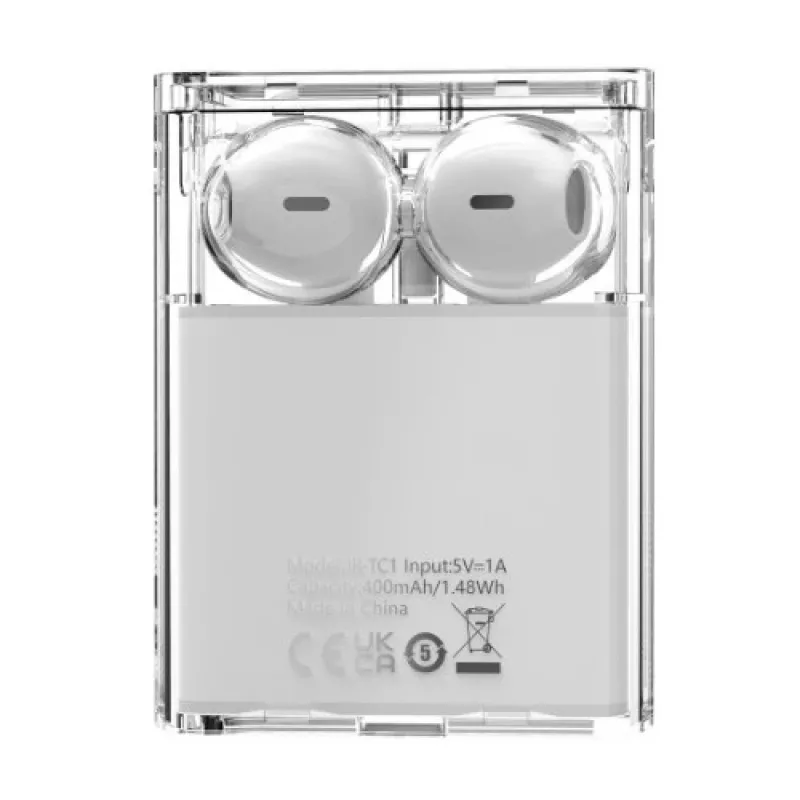 Joyroom IceLens Series True Wireless Ausinės su LED Šviesomis, Bluetooth 5.3, Baltos (JR-TC1-WHT)