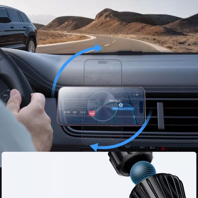 Joyroom Magnetic Car Holder Wireless Charger 15W for Air Vent Black (JR-ZS240 Pro)