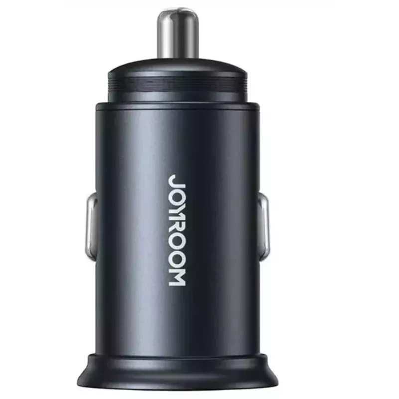 JOYROOM JR-CCN04 Mini Automobilinis įkroviklis 60W USB-C PD 3.0 ir USB-A QC 3.0, juodos spalvos