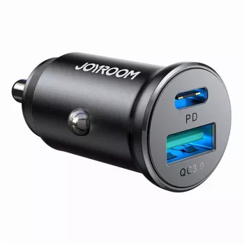 Joyroom JR-CCN05 Mini Automobilinis Kroviklis 30W USB-A USB-C Juodas
