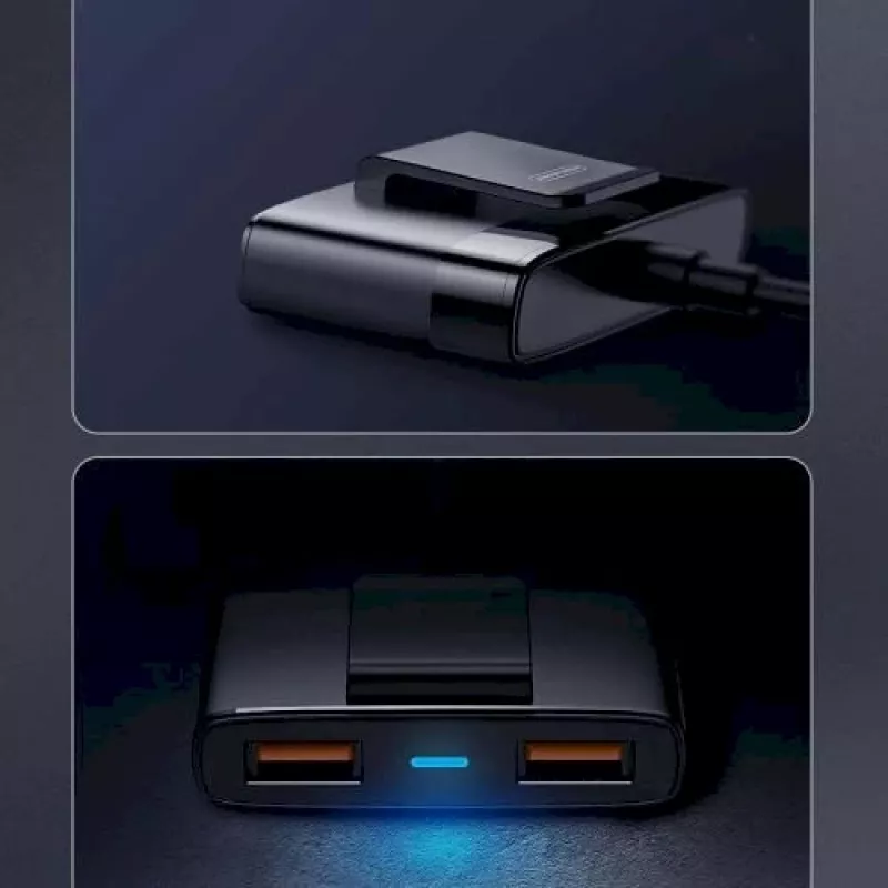 Joyroom JR-CL03 5-in-1 automobilinis įkroviklis, 31W, 5 USB-A prievadai, juodas
