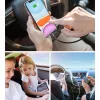 Joyroom JR-CL05 72W 5-Port automobilinis įkroviklis su 2xPD ir 2xQC3.0, 1,5m kabeliu, juodas