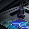 JOYROOM JR-CL10 automobilinis įkroviklis 2x USB 24W LED foninis apšvietimas juodas