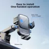 Joyroom JR-OK6 automobilinis telefono laikiklis – pritvirtinamas prie prietaisų skydelio arba priekinio stiklo su siurbtuku – universalus 4,7–7,2 colių išmaniesiems telefonams – 360° sukimas – juodas