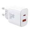 JOYROOM JR-TCF05 Flash 20W USB-C PD įkroviklis su USB-C į Lightning kabeliu 1m Baltas