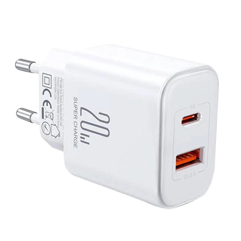 JOYROOM JR-TCF05 Flash 20W USB-C PD įkroviklis su USB-C į Lightning kabeliu 1m Baltas