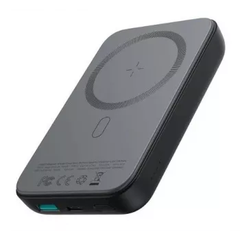 Joyroom JR-W020 20W Mini Magnetinis Belaidis Powerbank 10000mAh Juodas su USB į Type-C 0.25m Laiduku