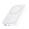 Joyroom JR-W020 20W Mini Magnetinis belaidis Powerbank 10000mAh Baltas su USB į Type-C 0.25m laidu