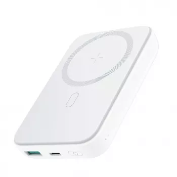 Joyroom JR-W020 20W Mini Magnetinis belaidis Powerbank 10000mAh Baltas su USB į Type-C 0.25m laidu