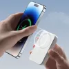 Joyroom JR-W020 20W Mini Magnetinis belaidis Powerbank 10000mAh Baltas su USB į Type-C 0.25m laidu
