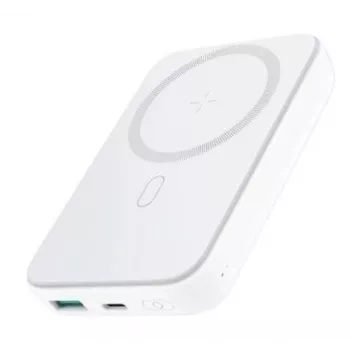 Joyroom JR-W020 20W Mini Magnetinis belaidis Powerbank 10000mAh Baltas su USB į Type-C 0.25m laidu