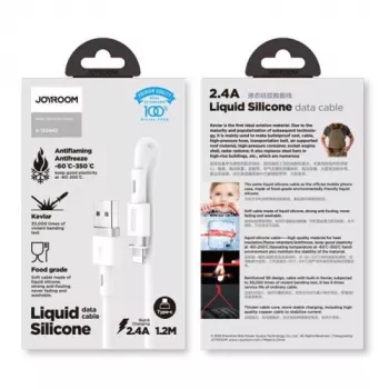 Joyroom Lightning - USB laidas 2.4A, 1,2m, Baltas (S-1224N2)