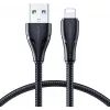 JOYROOM S-UL012A11 USB-A į Lightning pintas kabelis, 1,2 m, juodas