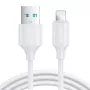 Joyroom S-UL012A9 Lightning Laidas 2m Baltas 2.4A USB-A į Lightning Įkrovimui ir Duomenų Sinchronizavimui