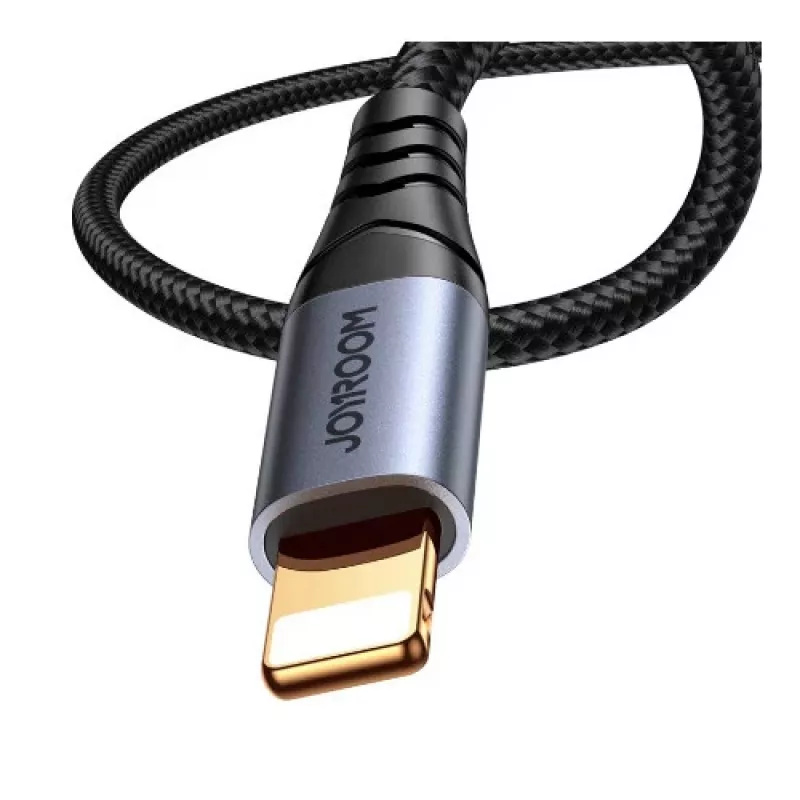 JOYROOM SY-A06 Lightning į 3,5 mm garso keitiklio kabelis, 1,2 m, juodas
