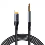 JOYROOM SY-A06 Lightning į 3,5 mm garso keitiklio kabelis, 1,2 m, juodas