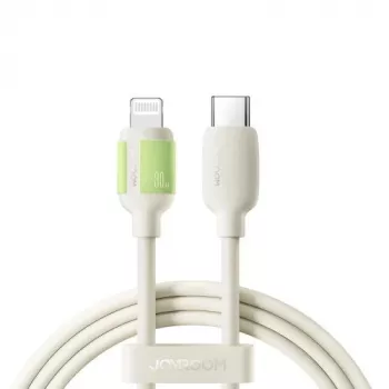 Joyroom Type-C to Lightning Fluorescent Series Cable A53, 30W, 2m, Beige (S-A53)