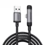 Joyroom USB-A į Lightning EnjoyX Series 90° laipsnių kabelis A56, 3A, 480Mbps, 1,2m, juodas (S-A56)