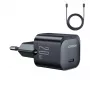 Joyroom USB-C 20W PD Mini Charger su USB-C į Lightning laidu - Juoda
