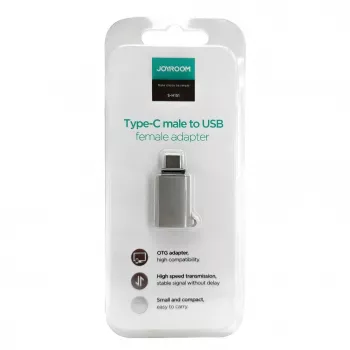Joyroom USB-C Male to USB-A Female Adapter Mini S-H151 sidabrinis