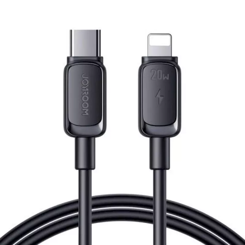 JOYROOM USB-C į Lightning laidas Multi-Color Series A14, 20W, 480 Mbps, 1,2 m, juodas (S-CL020A111B)