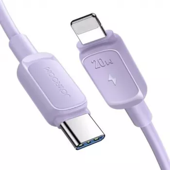 JOYROOM USB-C į Lightning laidas Multi-Color Series A14, 20W PD, 480 Mbps, 1,2 m, violetinis (S-CL020A11P)