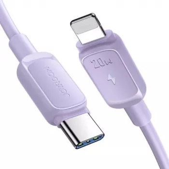 JOYROOM USB-C į Lightning laidas Multi-Color Series A14, 20W PD, 480 Mbps, 1,2 m, violetinis (S-CL020A11P)