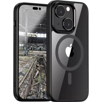 JT Berlin BackCase Pankow Hybrid MagSafe dėklas Apple iPhone 14 - juodas/permatomas 10924