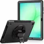 JT Berlin Rugged Kickstand & Handstrap dėklas, skirtas Samsung Galaxy Tab A11+ 2025, juodas, didmeninė pakuotė 30023