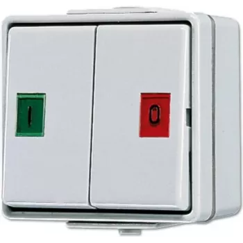 JUNG 639W Mygtukinis jungiklio įdėklas, 1-polis NO, 10A 250V, baltas
