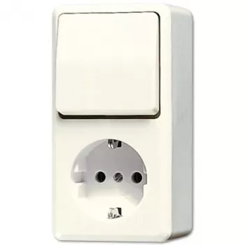 JUNG 676A Schuko elektros lizdas Type F, dramblio kaulo spalvos