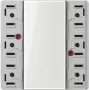JUNG LS 5073 TSM mygtukinio jungiklio įdėklas, 3-gang, 10A 250V, Alpine White