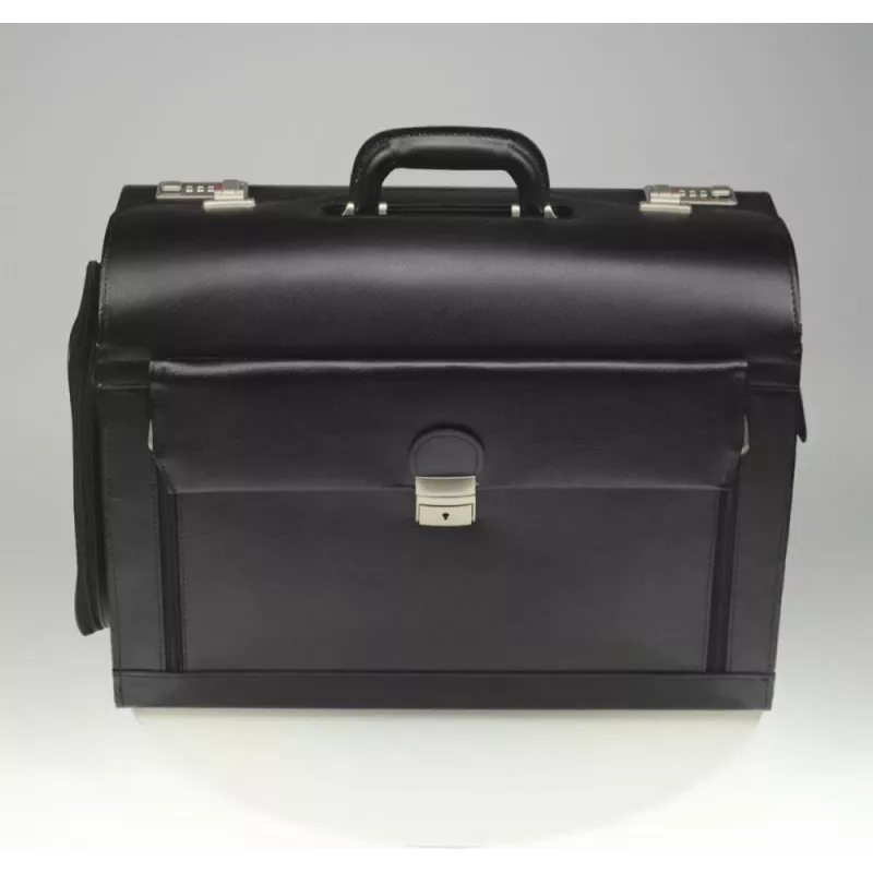 Jüscha 45057 natūralios odos portfelis „Attaché“ juodas