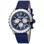 JUST CAVALLI MAN JC1G214L0045 44mm Blue Dial Leather Strap Watch