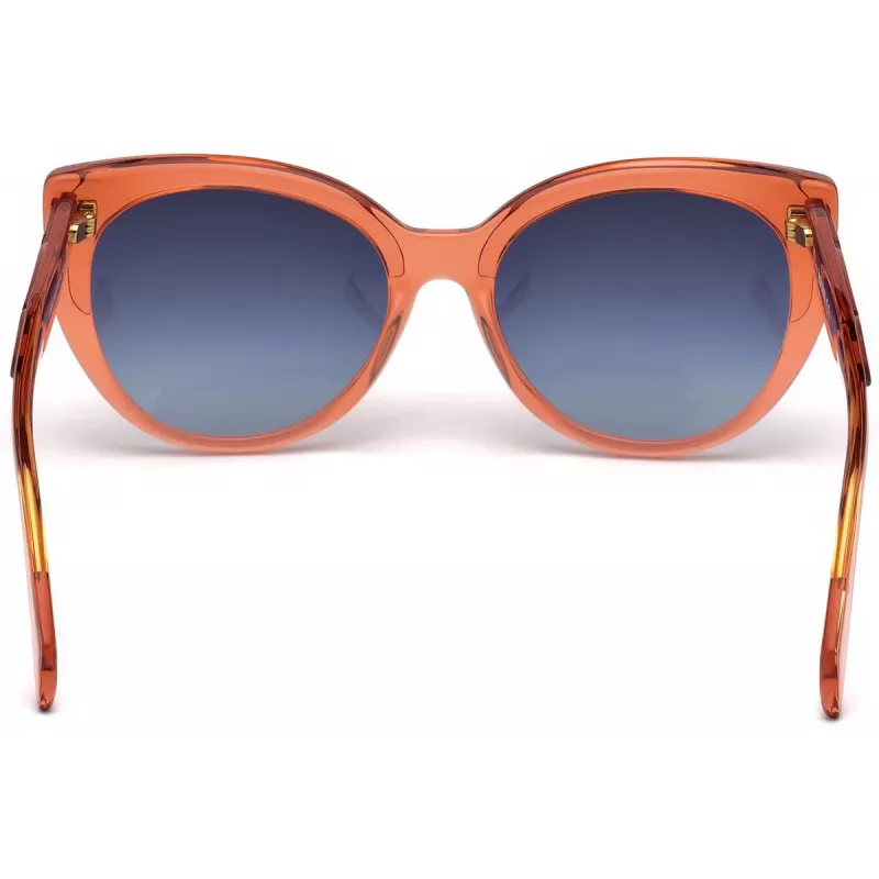 JUST CAVALLI Moteriški Akiniai nuo Saulės JC836S-66W Havana Drugelio Formos Acetato Rėmelis Rudi Gradientiniai Lęšiai 56/18/140 mm