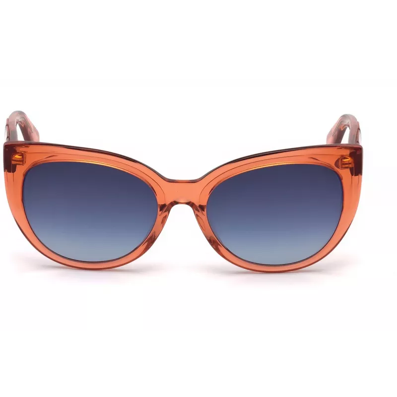 JUST CAVALLI Moteriški Akiniai nuo Saulės JC836S-66W Havana Drugelio Formos Acetato Rėmelis Rudi Gradientiniai Lęšiai 56/18/140 mm