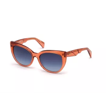 JUST CAVALLI Moteriški Akiniai nuo Saulės JC836S-66W Havana Drugelio Formos Acetato Rėmelis Rudi Gradientiniai Lęšiai 56/18/140 mm